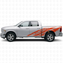 Kit de vinilos laterales personalizados con texto Mud Splash para Dodge Ram 1500 Rebel_4