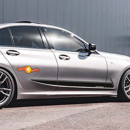 Calcomanía lateral de vinilo con franjas M Performance para BMW Serie 3 G20/G21 2018-presente