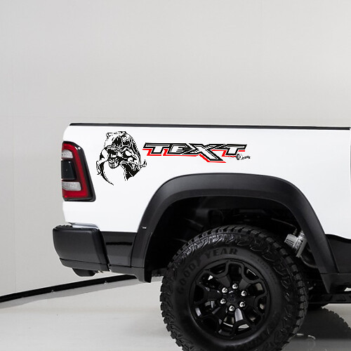 Vinilos Laterales Traseros con Dinosaurio Comiendo para Dodge Ram TRX