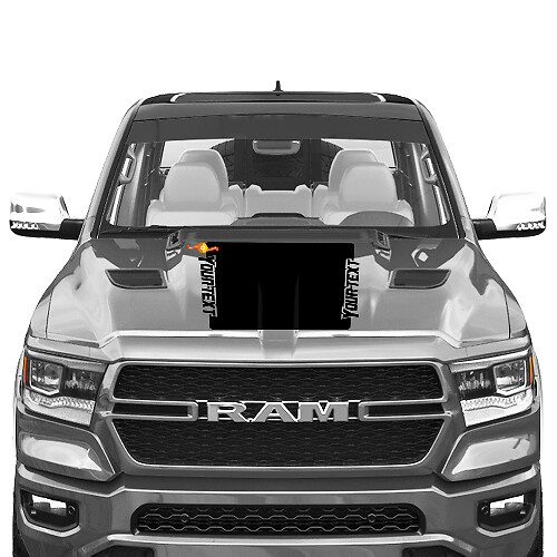 Calcomanía adhesiva vinilo negro para capó Dodge Ram 1500 TRX 2019+