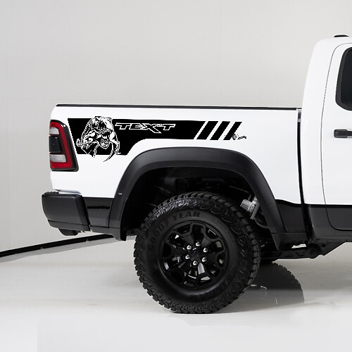 Kit de vinilo personalizado estilo TRX para cabecera de cama Dodge Ram 1500 TRX Rebel