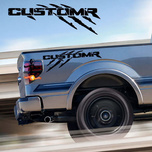 CUSTOMR Par de Garras Desgastadas Pegatina de Vinilo para la Mesita de Noche para Ford F-150