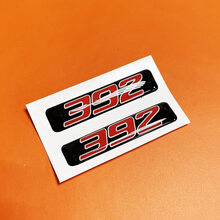 2x Red 392 Challenger/Charger/Durango Key Fob Inlays emblema pegatina adhesiva en forma de cúpula
 2