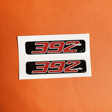 2x Red 392 Challenger/Charger/Durango Key Fob Inlays emblema pegatina adhesiva en forma de cúpula
 3