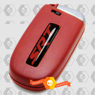 2x SRT rojo y negro Challenger/Charger/Durango Key Fob Inlays emblema calcomanía abovedada
