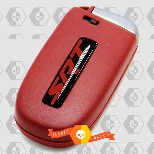 Juego de calcomanías con relieve para mando a distancia estilo SRT para Dodge Challenger, Charger y Durango