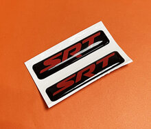 2x SRT Rojo y Negro Challenger/Charger/Durango Key Fob Inlays emblema calcomanía adhesiva abovedada
 3