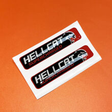 2x Hellcat Supercharged Challenger/Charger/Durango Key Fob Inlays emblema calcomanía adhesiva abovedada
 3