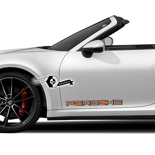 2 Porsche 911 Carrera 2 Colores Shadow Side Doors Kits Calcomanías Pegatinas
