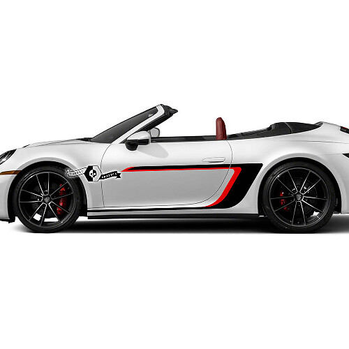 2 Porsche 911 Porsche Carrera 2 colores Accent Line Puertas laterales Kits Wrap Calcomanías Pegatinas
