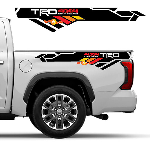 Calcomanías de Vinilo Estilo Vintage Off Road TRD 4x4 para Guardabarros de Toyota Tundra 2022-2024