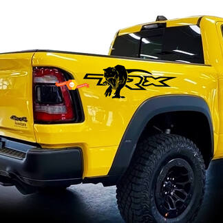 Dodge Ram 1500 TRX calcomanías laterales de cama T-Rex vinilo adhesivo gráfico
