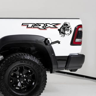 2x Dodge Ram TRX 2023 TRX Eating Raptor Bed Side Decal Truck Vinilo Gráfico 2 colores
