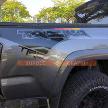 Par de TRD Tacoma en estilo Raptor Lines Bed Side con rayas de colores vintage Kit de calcomanías de vinilo Pegatinas para Toyota Tacoma 16-23
 2