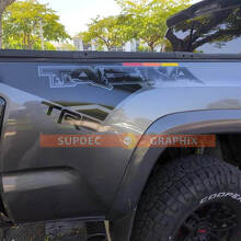 Par de TRD Tacoma en estilo power truck Lines Bed Side con rayas de colores vintage Kit de calcomanías de vinilo Pegatinas para Toyota Tacoma 16-23
 2