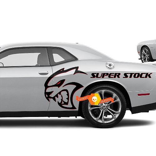 Calcomanías Laterales de Vinilo Hellcat Super Stock para Dodge Challenger o Charger