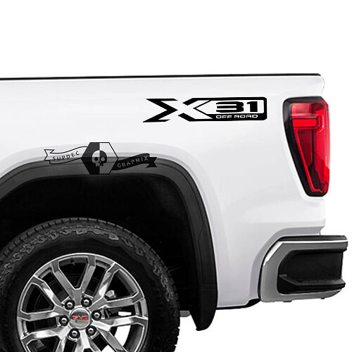 Par de Calcomanías Lateral X31 Off Road para GMC Sierra 1500 2023