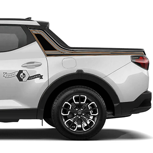 Kit de Vinilo con Franjas Laterales Decoradas para Hyundai Santa Cruz