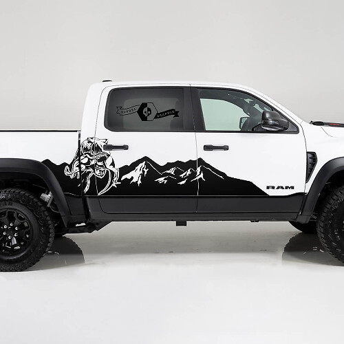 Kit de vinilo lateral TRX Mountains Range para Dodge Ram Rebel TRX 1500 2021+