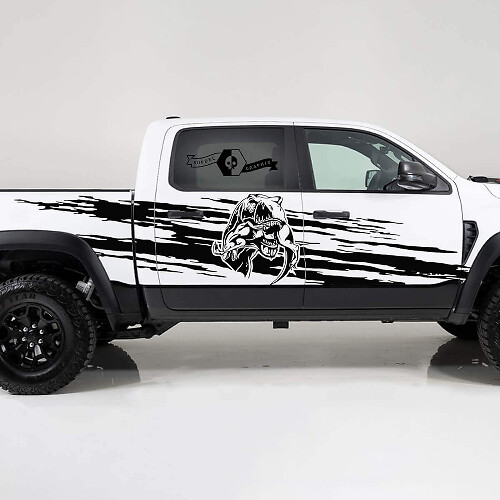 Kit de calcomanías laterales de vinilo estilo salpicaduras TRX para Dodge Ram 1500 2021+