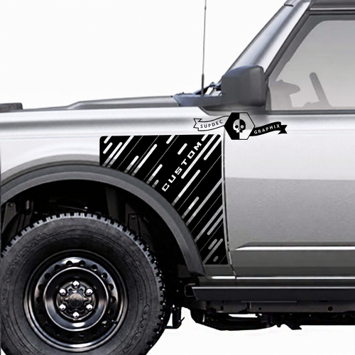 Everglades Style Diagonal CUSTOM Panel Pair — Adhesivo de vinilo (guardabarros delantero) para Ford Bronco