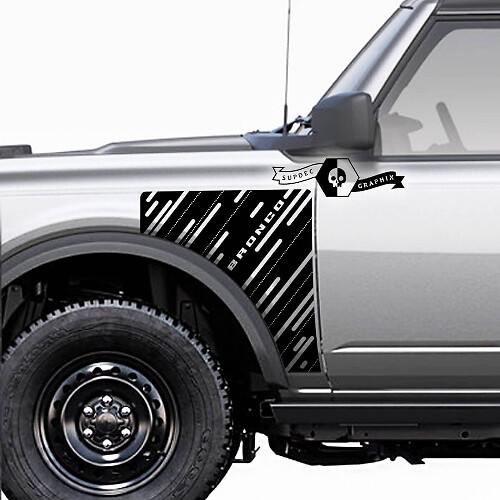 Juego de calcomanías de vinilo con gráfico de panel lateral estilo Everglades para Ford Bronco