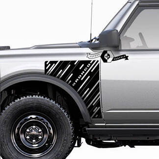Par Ford Bronco Everglades estilo panel lateral vinilo calcomanía pegatina gráficos Kit 3
