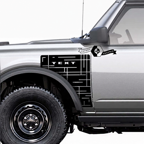 Líneas de Panel Lateral Estilo Everglades Vinilo Calcomanía Gráfica Par para Musclecar horse