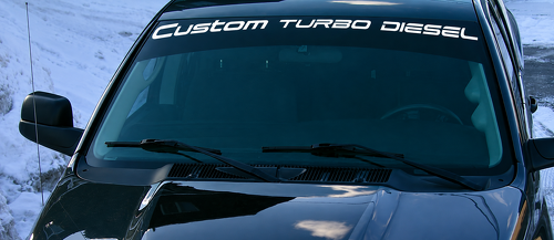 Vinilo adhesivo con texto personalizado Turbo Diesel para parabrisas para Dodge Ram 1500