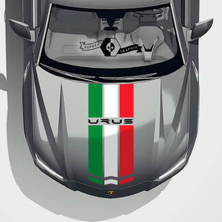 Lamborghini Urus 2021 2022 2023 capucha bandera italiana vinilo calcomanía gráficos
