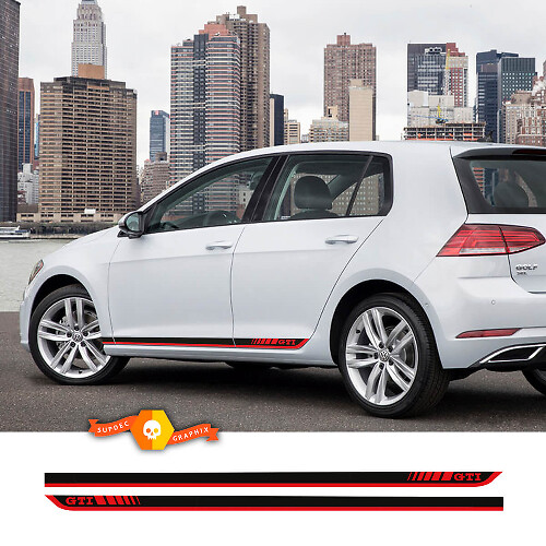 Calcomanía de Vinilo para Paneles Laterales Estilo GTI para Volkswagen Golf GTI 2012-2019