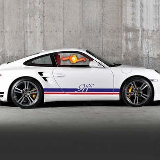 Par Porsche 9ff Side Decal Rocker Panel Stripes Doors Kit Decal Sticker 2 colores
