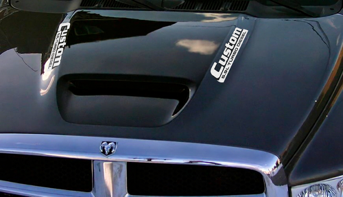 Cummins Custom 5.9L / 6.7L Turbo Diesel Pair — Pegatina de vinilo (capó) para Dodge Ram 1500