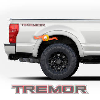 Par de calcomanías de cama de camión Tremor Set Ford Super Duty F250 F150 pegatinas de vinilo como en la imagen
