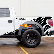 Calcomanía de vinilo para protector lateral de caja Roush Off-Road Mud Splash para camioneta Musclecar 2013+_3