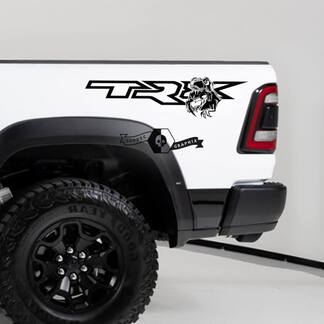 Par Dodge Ram TRX 2020 - 2023 TRX Eating Raptor Bed Side Decal Truck Vinilo Gráfico
