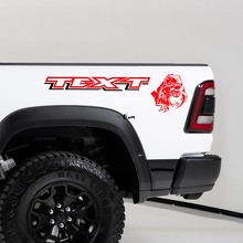 Adhesivo Vinilo para Cabecera de Cama con Raptor Comiendo a T-Rex para Dodge Ram 1500_2