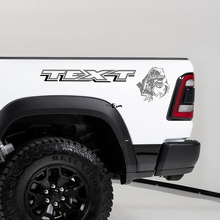 Adhesivo Vinilo para Cabecera de Cama con Raptor Comiendo a T-Rex para Dodge Ram 1500_3