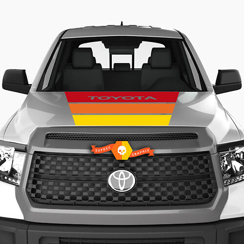 Calcomanía de Vinilo con Rayas Vintage para Capó Toyota Tundra 2014-2018