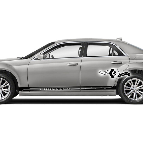 2X Chrysler 300 Panel basculante lateral gráficos pegatina de vinilo para coche
