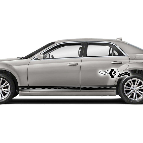 2X Chrysler Touring Rocker Panel gráficos pegatinas de vinilo para coche
