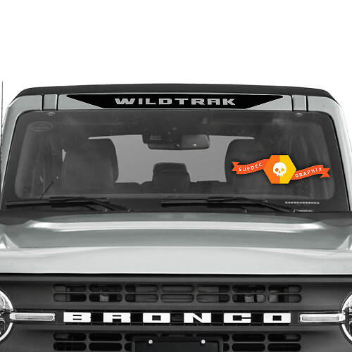 Calcomanía de vinilo para parabrisas Wildtrak con banda y logo de caballo Musclecar