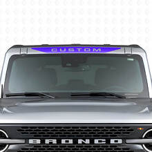 Vinilo adhesivo personalizado para parabrisas con banner y diseño de caballo Musclecar_2