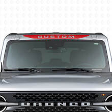Vinilo adhesivo personalizado para parabrisas con banner y diseño de caballo Musclecar_4