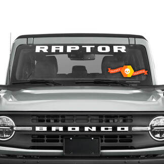 Bronco Raptor Logo Vinilo Calcomanía Parabrisas Banner
