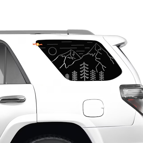 Pegatizas de calcomanías de vinilo de bosque de la ventana del cuarto trasero de 4runner para Toyota 4runner
