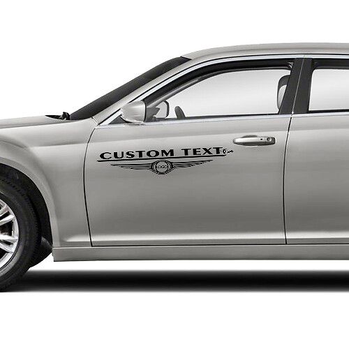Tu logotipo con texto personalizado Gráficos para puertas Calcomanías adhesivas vinilo para Chrysler 300
