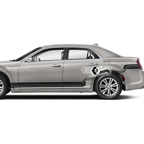 Chrysler 300 Puerta lateral Líneas gráficas Vinilo Calcomanías Pegatinas
