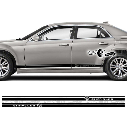 Par Chrysler 300 Rocker Panel Graphics Auto Lines Trim Vinilo Calcomanías Pegatinas
