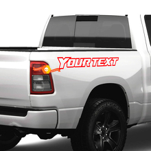 Pegatina de vinilo de contorno de texto personalizado para cabecera para Dodge Ram 1500_3